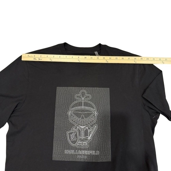 KARL LAGERFELD PARIS Armored‎ Logo Short Sleeve Tee Size Large NWOT - Picture 4 of 7